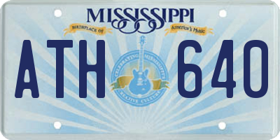 MS license plate ATH640