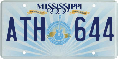 MS license plate ATH644