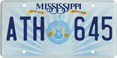 MS license plate ATH645