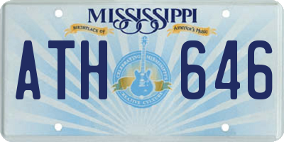 MS license plate ATH646