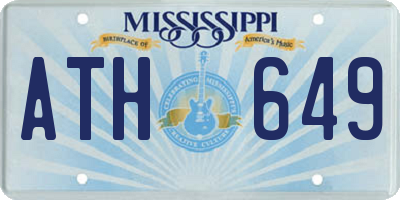 MS license plate ATH649