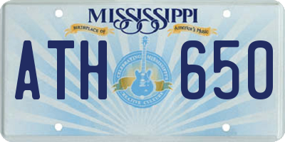 MS license plate ATH650