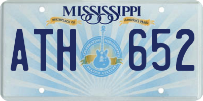 MS license plate ATH652