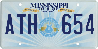 MS license plate ATH654