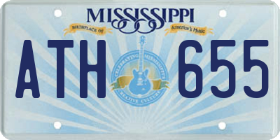 MS license plate ATH655