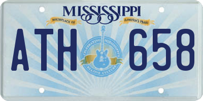 MS license plate ATH658