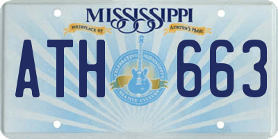 MS license plate ATH663