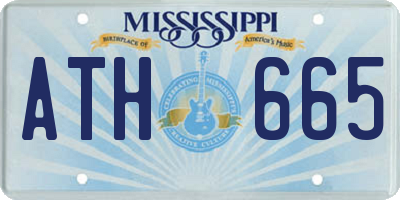 MS license plate ATH665