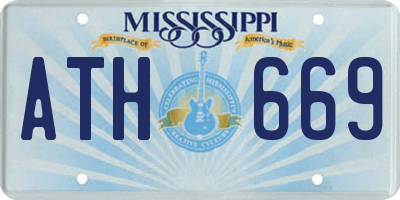 MS license plate ATH669