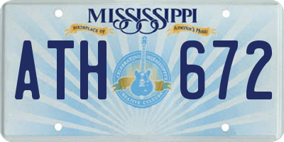 MS license plate ATH672