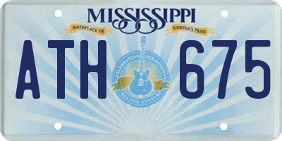MS license plate ATH675