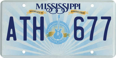 MS license plate ATH677