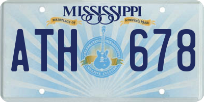 MS license plate ATH678