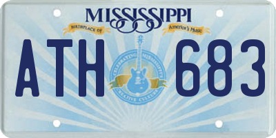 MS license plate ATH683