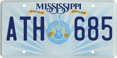 MS license plate ATH685