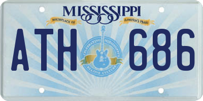 MS license plate ATH686