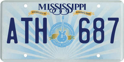 MS license plate ATH687