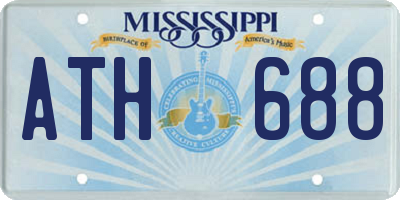 MS license plate ATH688