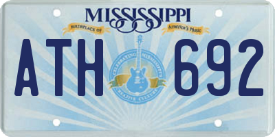 MS license plate ATH692