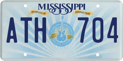 MS license plate ATH704