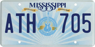 MS license plate ATH705