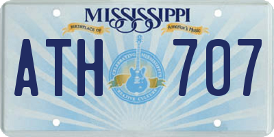 MS license plate ATH707