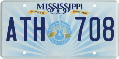 MS license plate ATH708