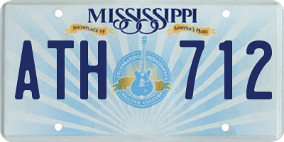 MS license plate ATH712