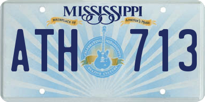 MS license plate ATH713