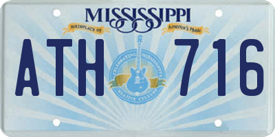 MS license plate ATH716