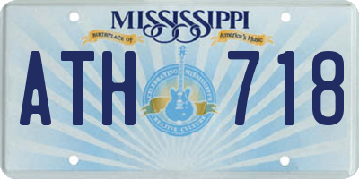 MS license plate ATH718