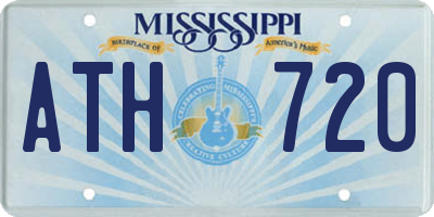 MS license plate ATH720