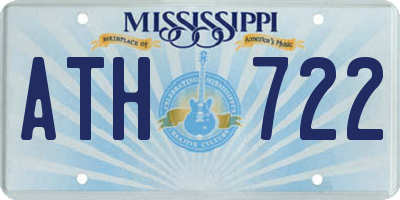 MS license plate ATH722