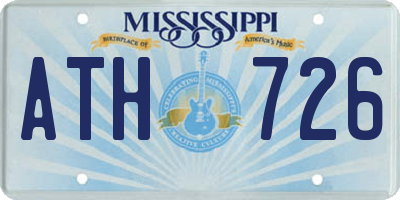 MS license plate ATH726