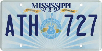 MS license plate ATH727