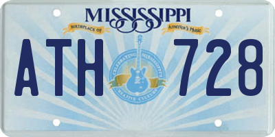 MS license plate ATH728