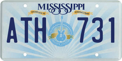 MS license plate ATH731