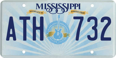 MS license plate ATH732