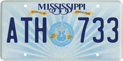 MS license plate ATH733