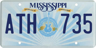 MS license plate ATH735