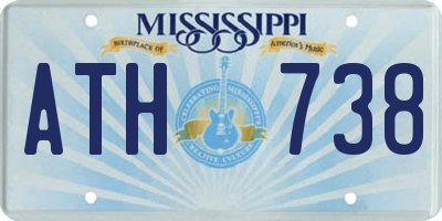 MS license plate ATH738