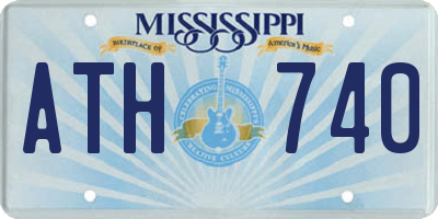 MS license plate ATH740