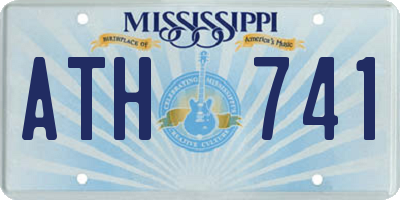 MS license plate ATH741