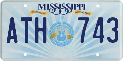 MS license plate ATH743