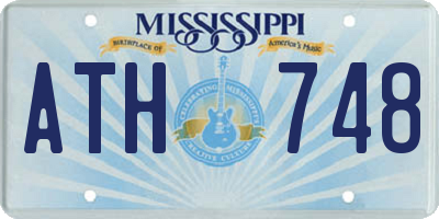 MS license plate ATH748