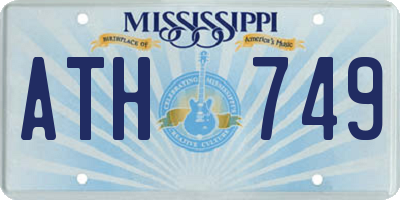 MS license plate ATH749