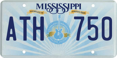 MS license plate ATH750