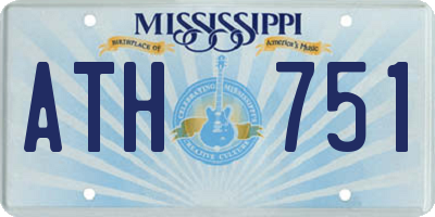 MS license plate ATH751