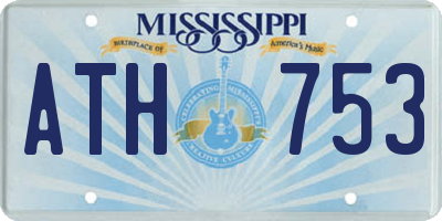 MS license plate ATH753