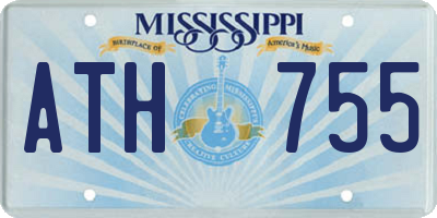 MS license plate ATH755